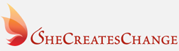 she creates change logo